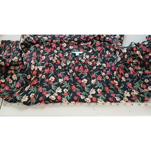 NWT Draper James Floral Knee Length Dress Womens SM Cottage Prairie Romantic - Picture 7 of 9